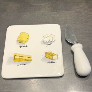 Rae Dunn Cheese Plate & Knife Set - By Magenta Artisan Collection